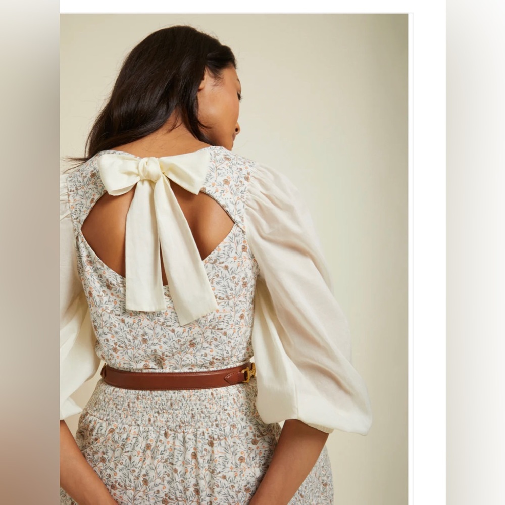 Tie back bow shirt